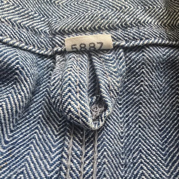 Vintage Big Mac Men's Blue Striped Denim Jacket - Picture 15 of 15